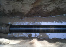 ABS sewer pipe replacement plumbing job in Los Angeles, CA