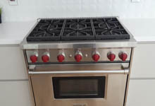 Appliance installation with new stove in North Hollywood, Los Angeles, CA
